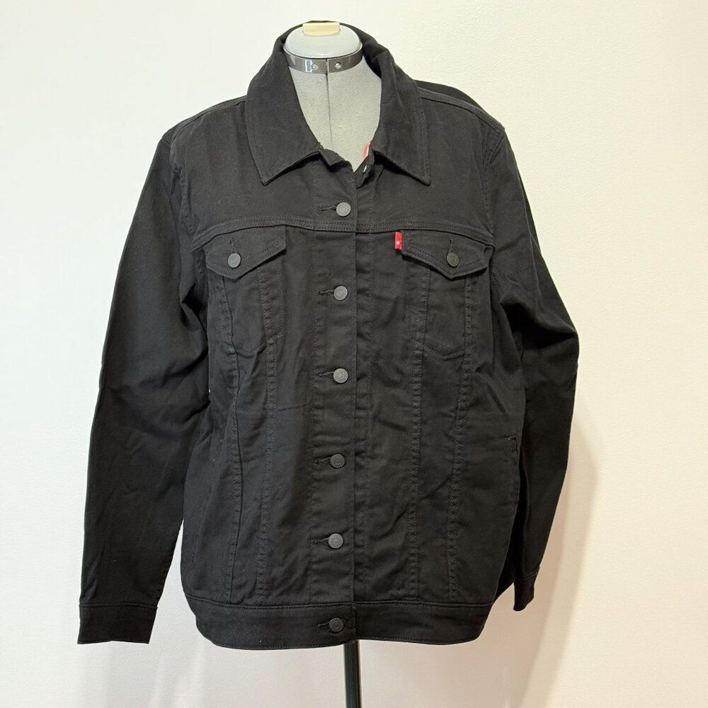 Levi's NWT Sz 3X Black Plus Trucker Denim Jean Jacket - Picture 10 of 12